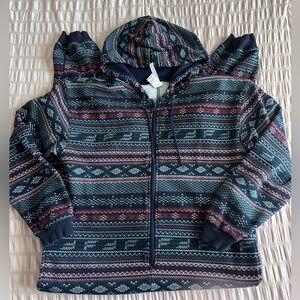 Fabletics Patterned Zip Up One Piece Onesie Pajamas (M)